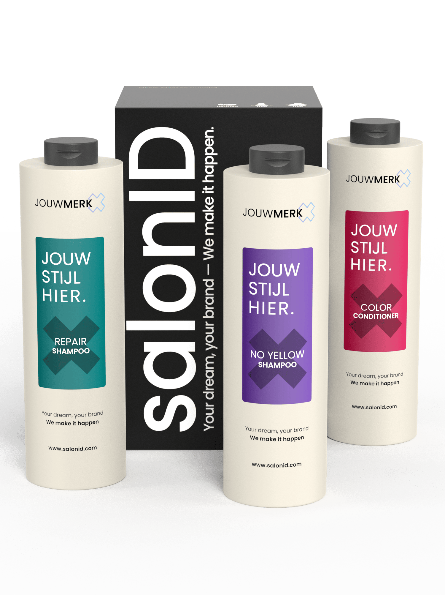 Combipack Shampoo en Conditioner 1000ml SalonID salonformaat voor kappers