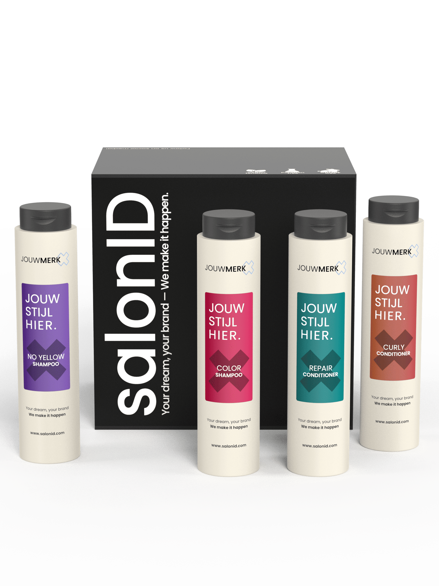 Combipack Shampoo en Conditioner 300ml SalonID private label voor kappers