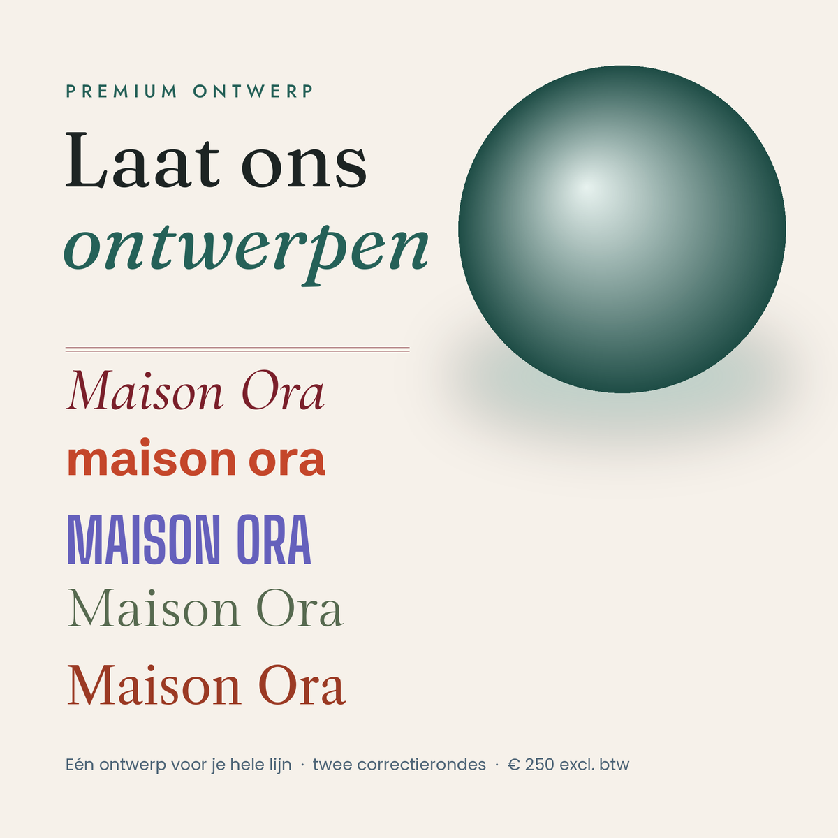 Premium ontwerp: onze ontwerpers maken een ontwerp voor jouw hele lijn